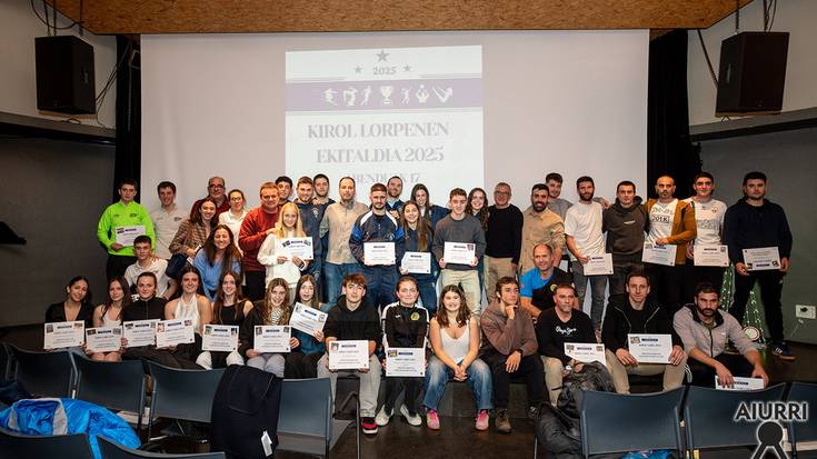 Hainbat kirol talde eta kirolari nabarmendu dituzte Kirol Lorpenen Ekitaldian