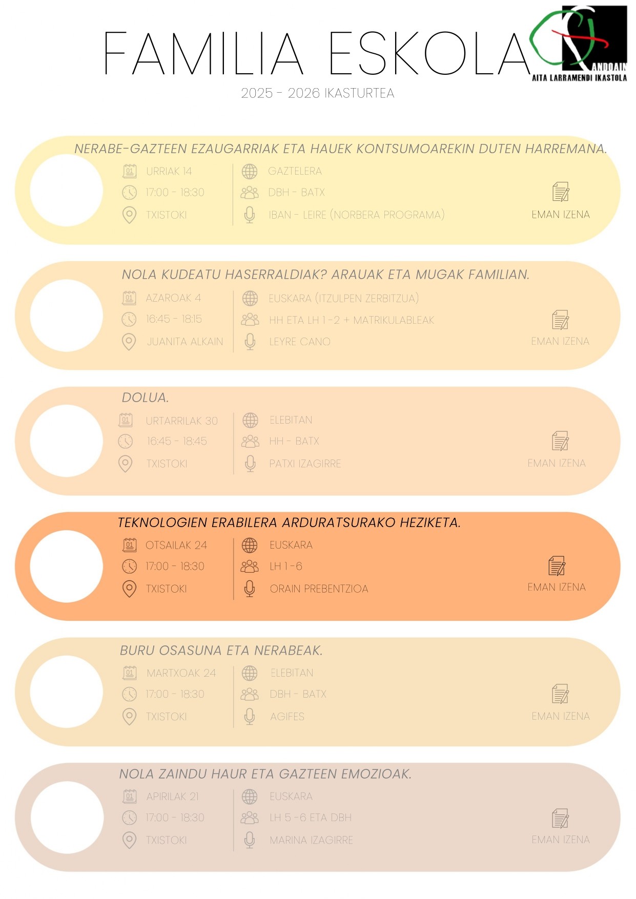 Tekonologien erabilera arduratsurako heziketa