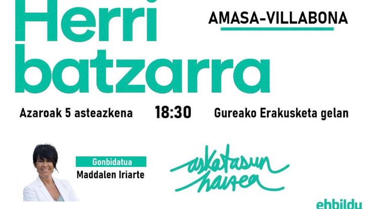 Asteazkenean HERRI BATZARRA Maddalen Iriarterekin