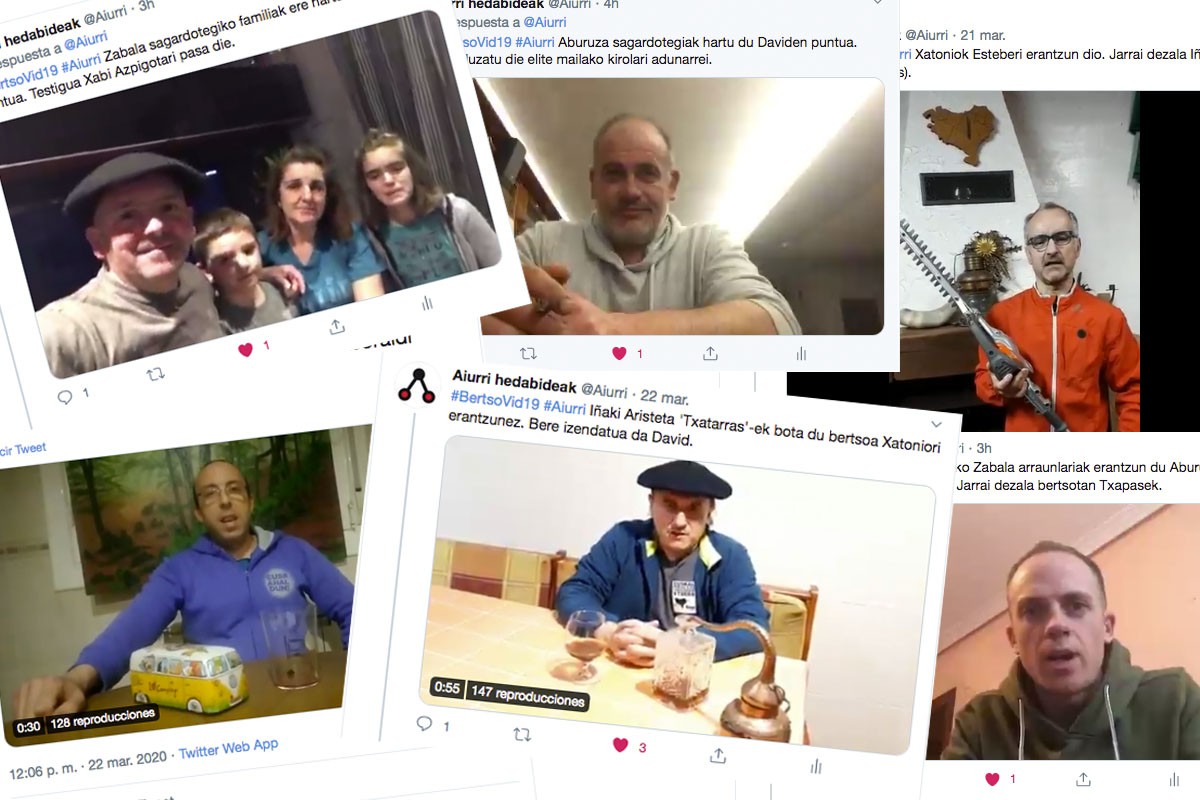 Adunarrek bertsolari finak direla erakutsi dute #BertsoVid19 bertsokatean