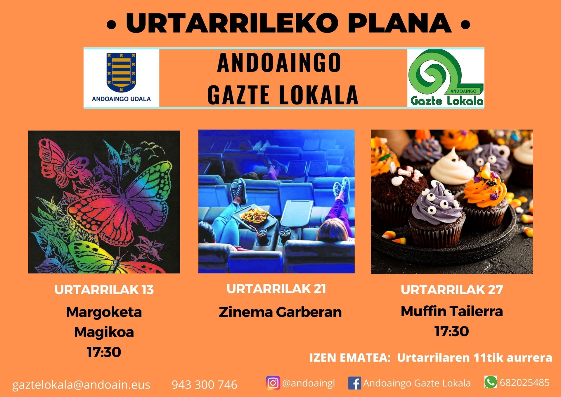 GAZTE LOKALEKO URTARRILEKO PLANA!!!