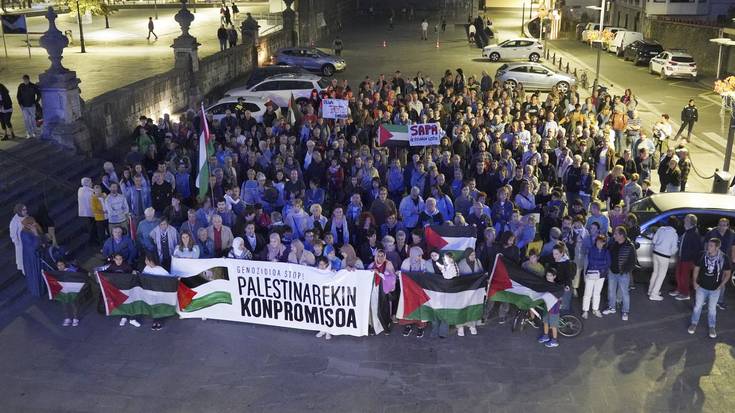 Jendetza elkartu da Goikoplazan, Palestinari elkartasuna adierazteko