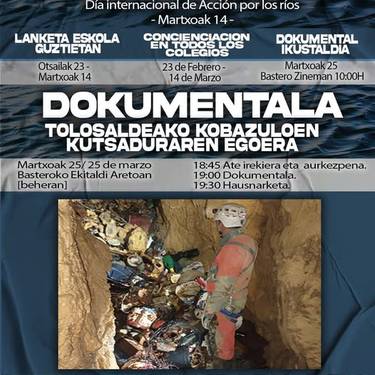 "Tolosaldeako kobazuloen kutsaduraren egoera" dokumentala