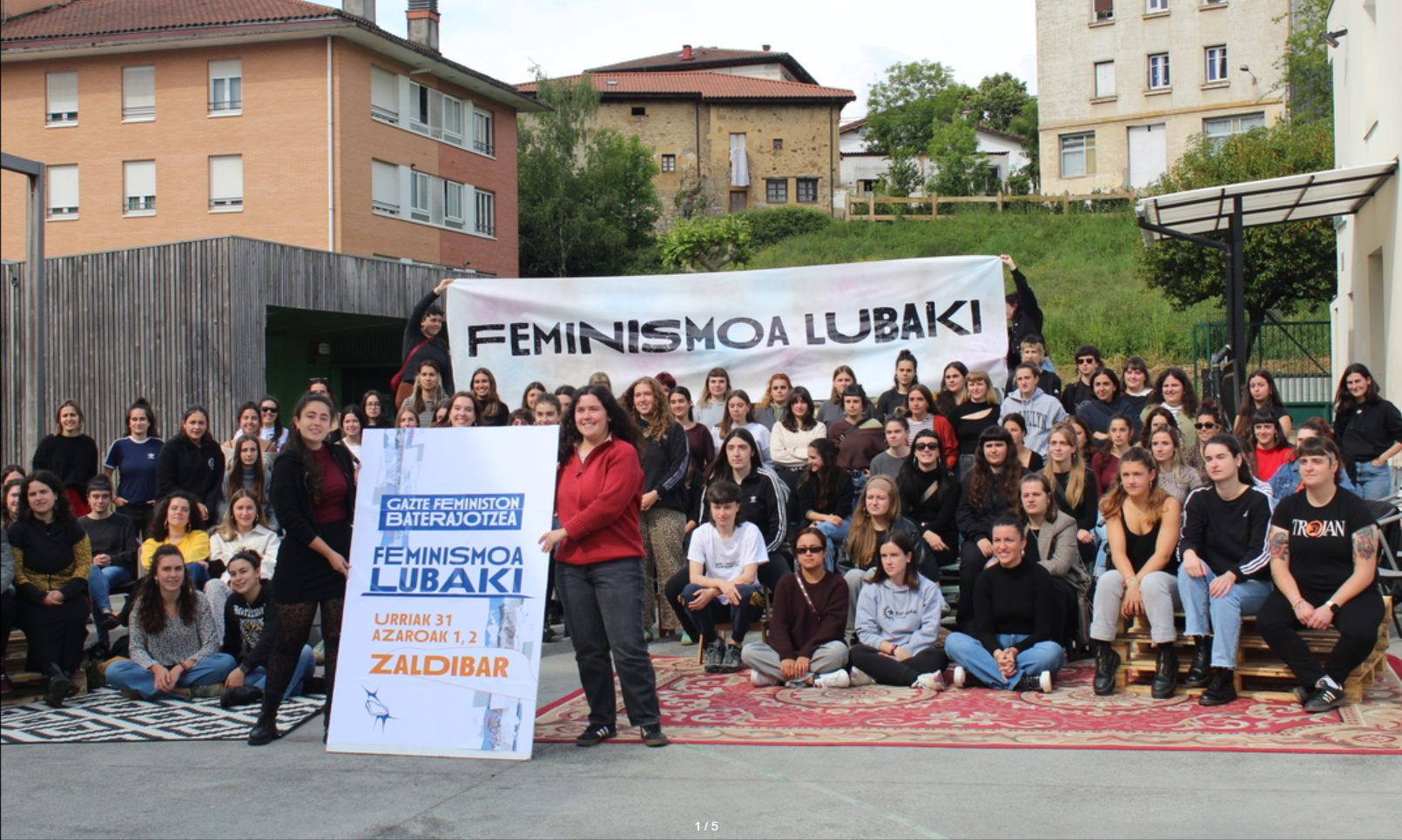 Ekintzez beteriko egitaraua, Euskal Herriko Gazte Feministen Baterajotzean