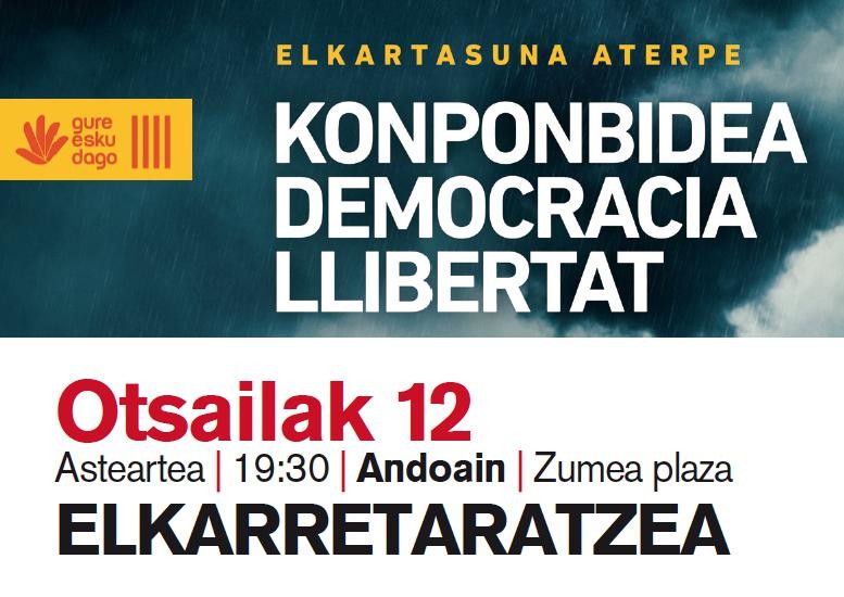Gure Esku Dago taldearen ekimen sorta, datozen egunetarako