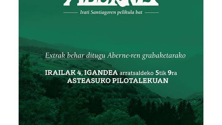 'Aberne' filman parte hartzeko deialdia, iganderako