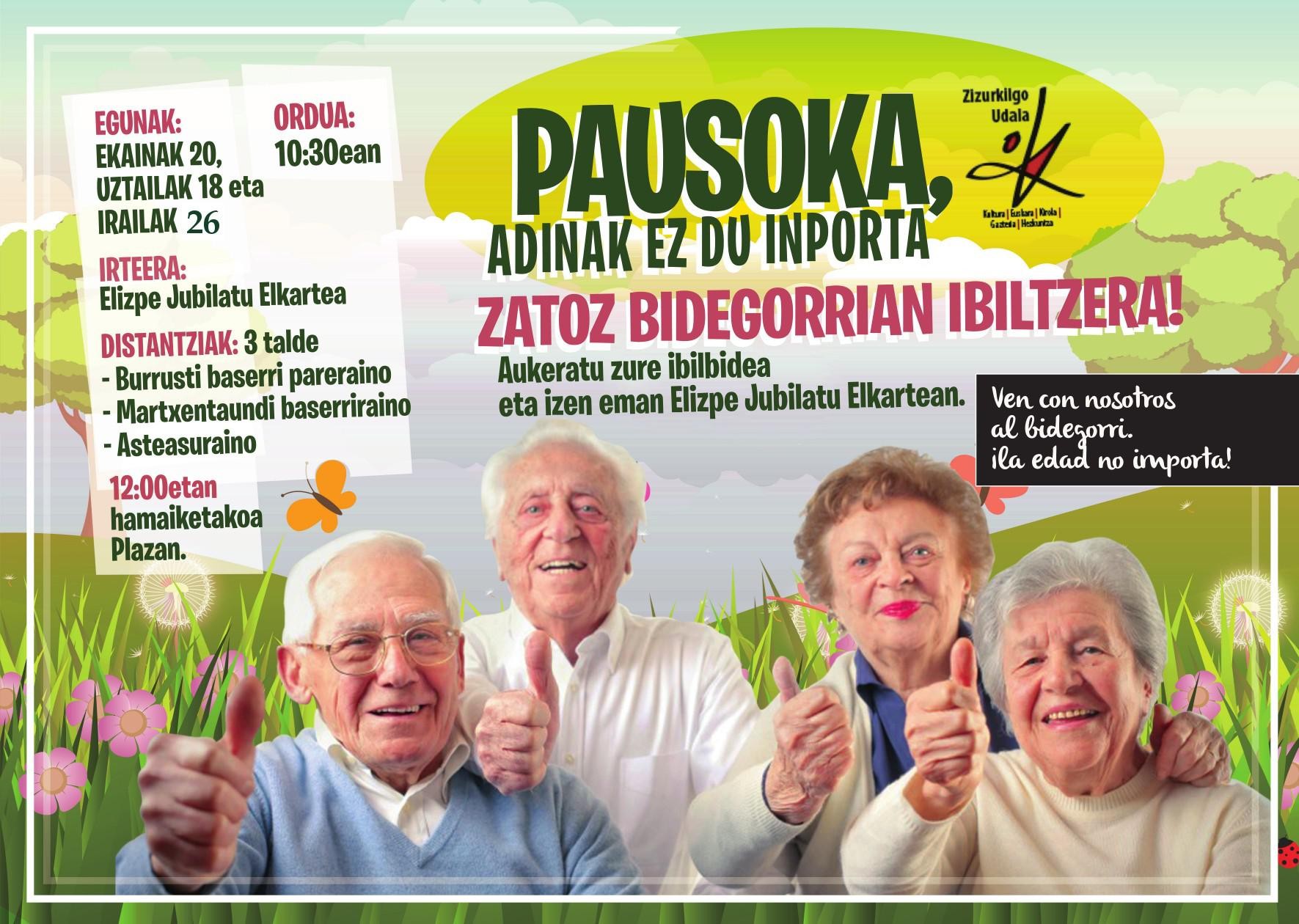 Jubilatuak eta Uliazpiko lagunak oinez ibiltzera joango dira gaur Asteasura