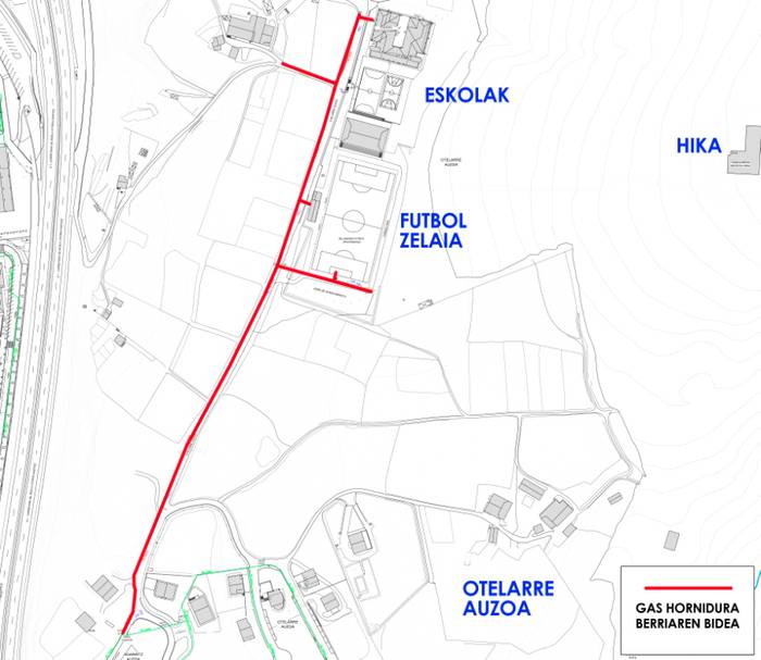 Arratzain eta Otelarrera gas naturala eramateko instalakuntza lanak hasi dira