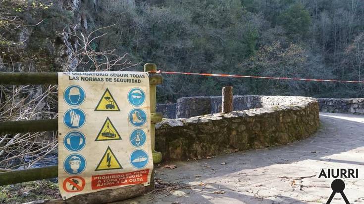 Hasi dira Otietako ferrata bidea eta tirolina eraikitzeko lanak