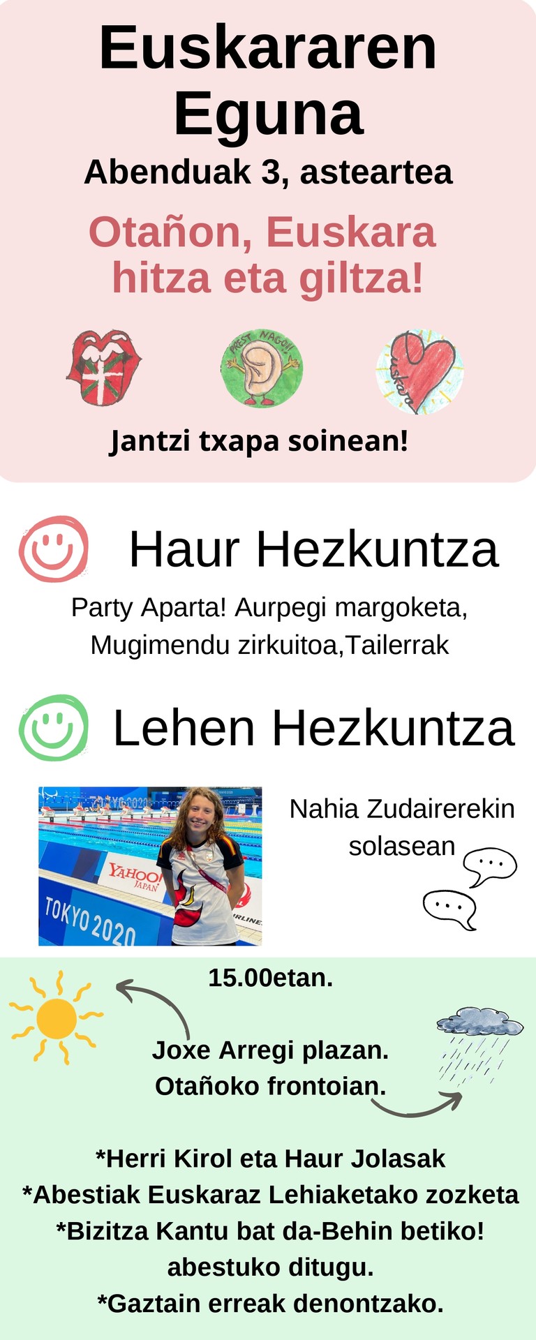 Hainbat ekitaldi gaur Otaño ikastetxean, Euskararen Egunaren harira