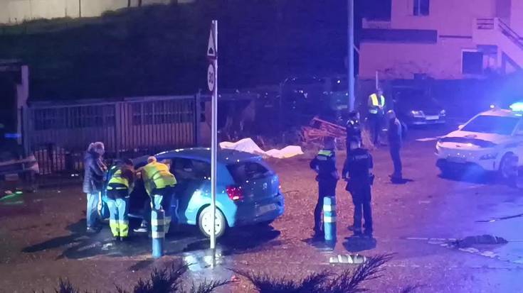 Kotxe istripua izan da Bazkardon, baina kalteak arinak dira
