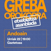 Etxebizitza asanblada azaroaren 11ko greba antolatzeko Andoainen