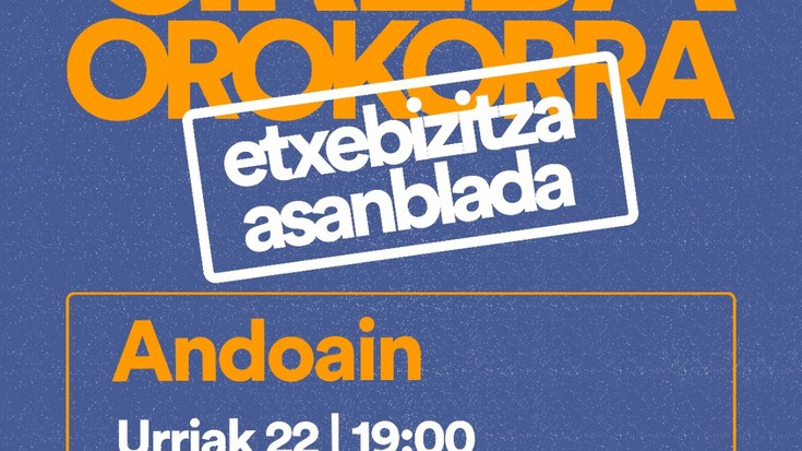 Etxebizitza asanblada azaroaren 11ko greba antolatzeko Andoainen