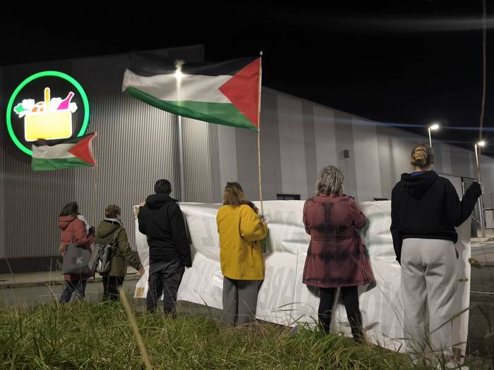 Protesta egin dute Mercadona saltokiaren aurrean, Israelgo produktuei boikota egitea eskatuz