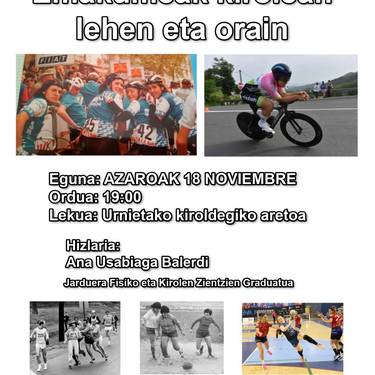 "Emakumeak kirolean lehen eta orain" hitzaldia