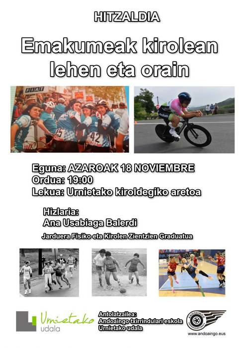 "Emakumeak kirolean lehen eta orain" hitzaldia