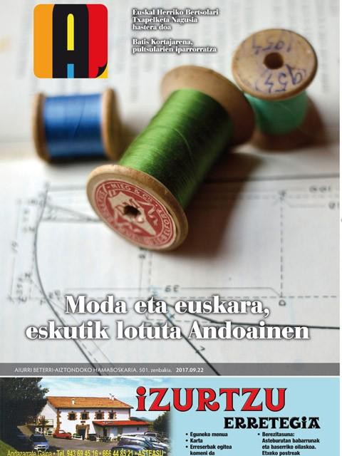 Aiurri aldizkariaren 501. zenbakia, labetik atera berri