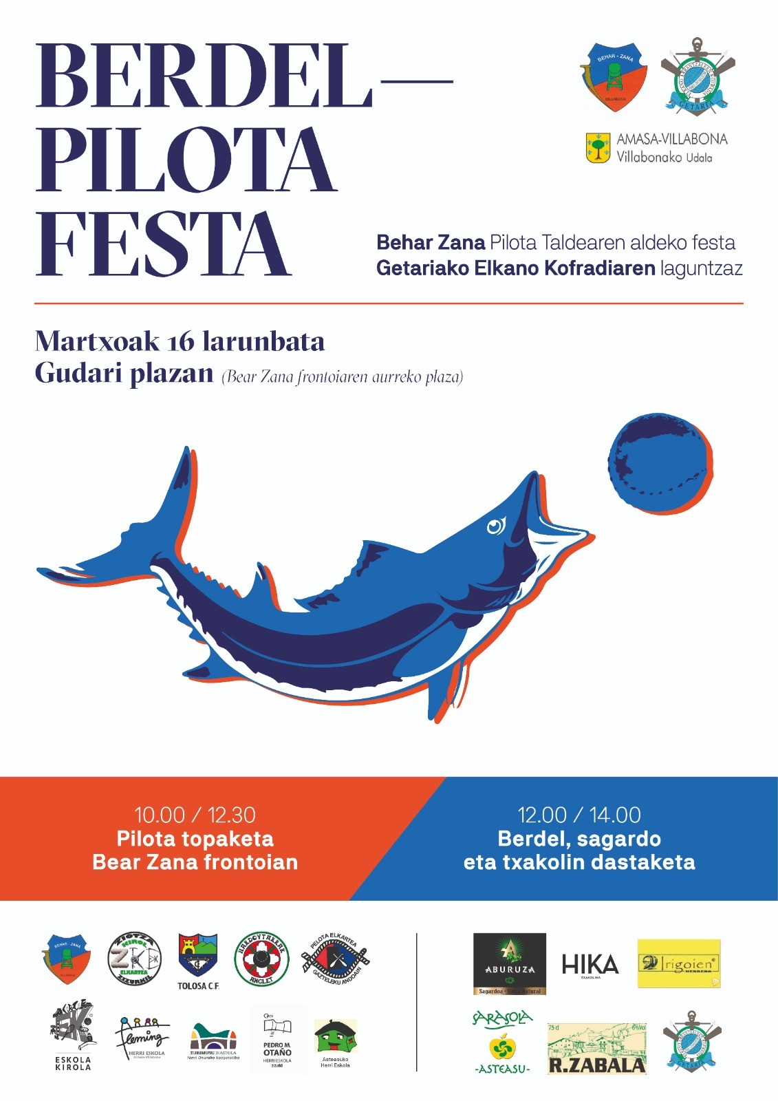 Berdel pilota festa, larunbatean