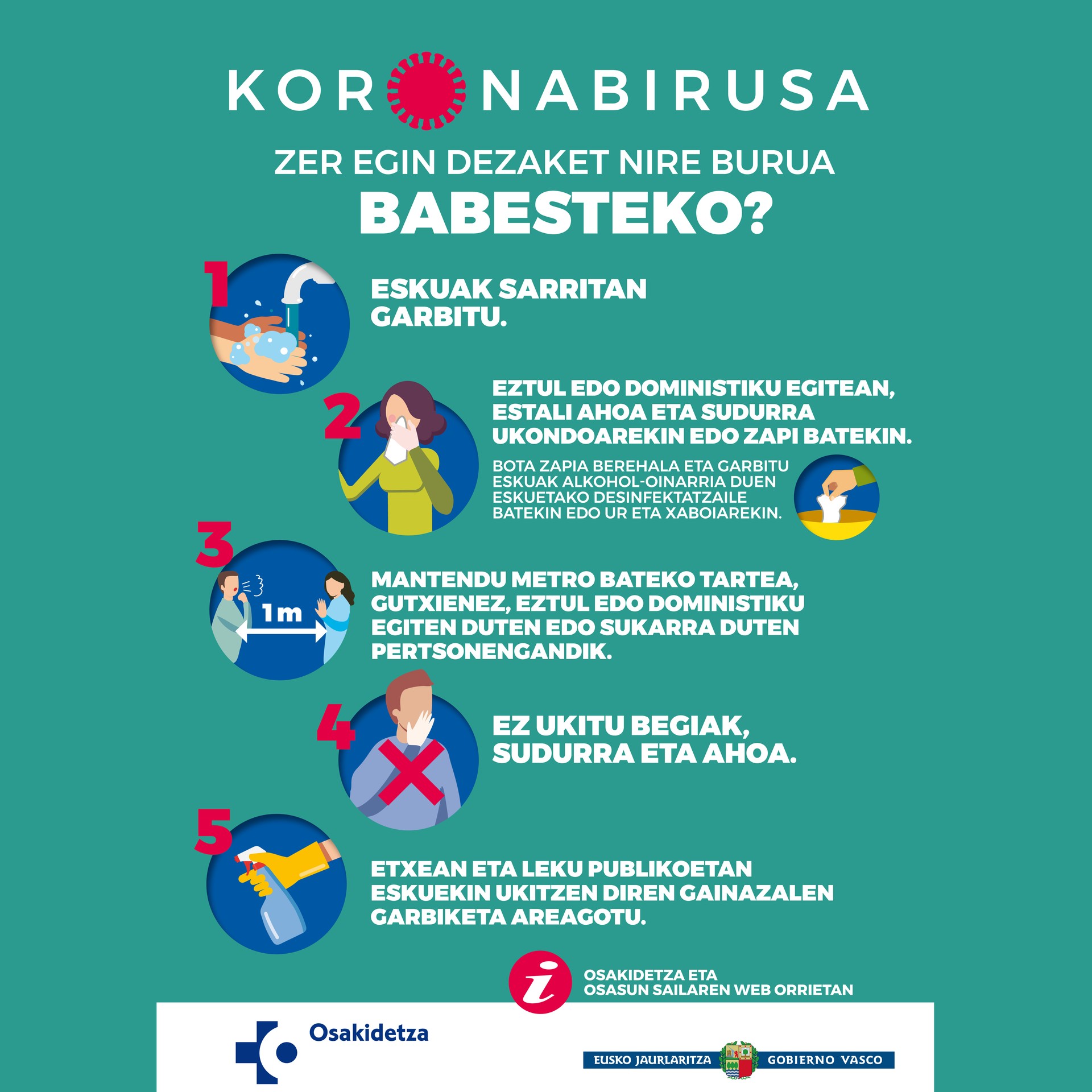Prebentzio neurri berriak hartzeko gomendioa luzatu dute