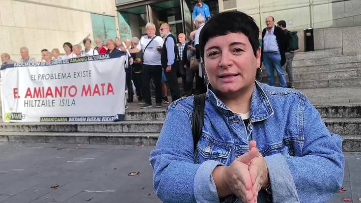 Amiantoaren eraginez hildako Mateo Gonzalezekin lotutako epaiketa eta elkarretaratzea Justizia Epaitegian