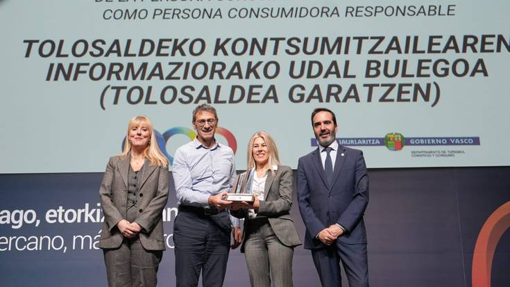 Tolosaldeko KIUB Saritua 2025eko Euskadi Kontsumo Sarietan