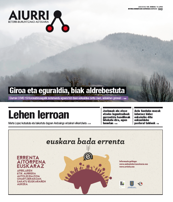 Aiurri astekariaren banaketa ez ohikoa, hirugarren astez jarraian