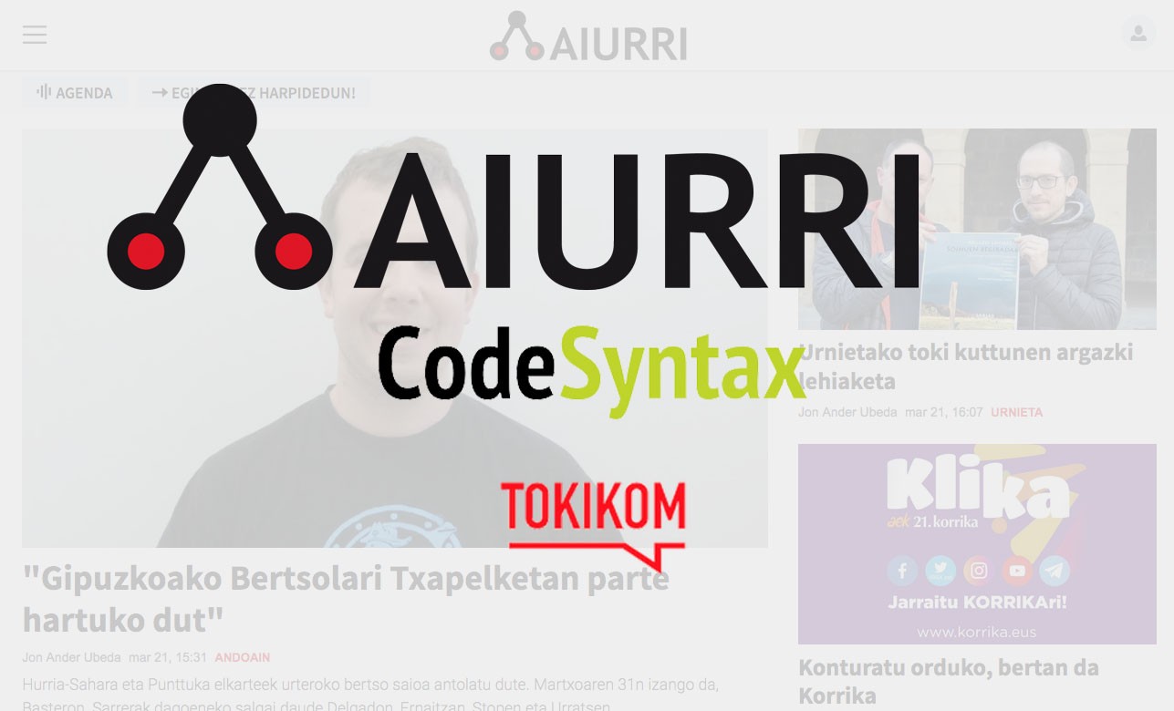 Berrikuntza handia Aiurri.eus webgunean