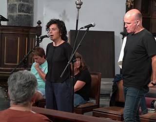 Maialen Lujanbio eta Aitor Mendiluze bertsotan Sorabillan: Andoainen N1 eta A15arekin arazoak