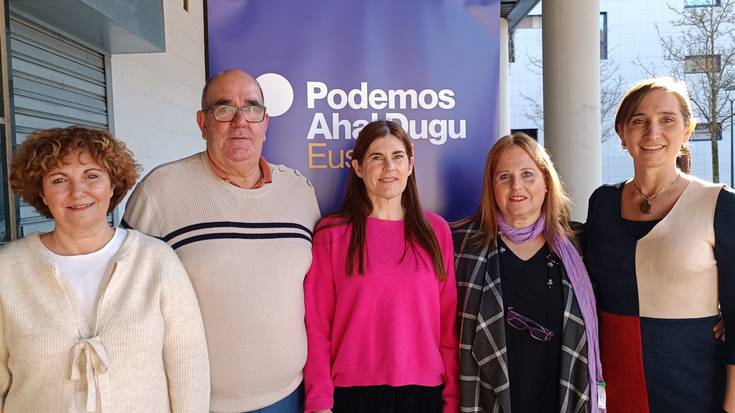 Miren Gorrotxategi Podemoseko lehendakarigaia afiliatuekin elkartu da Andoainen