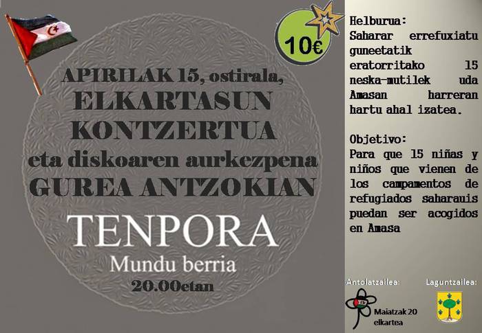 Elkartasun kontzertua, Tenpora taldearen eskutik