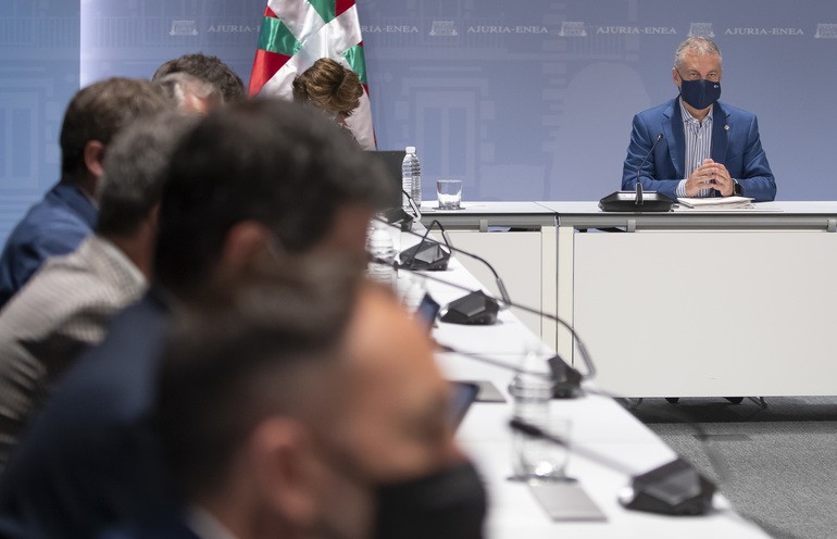 Euskadiko Babes Zibileko planaren bilera, arratsaldean