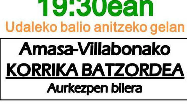 Korrika batzordearen lehen bilera asteartean balio anitzeko gelan