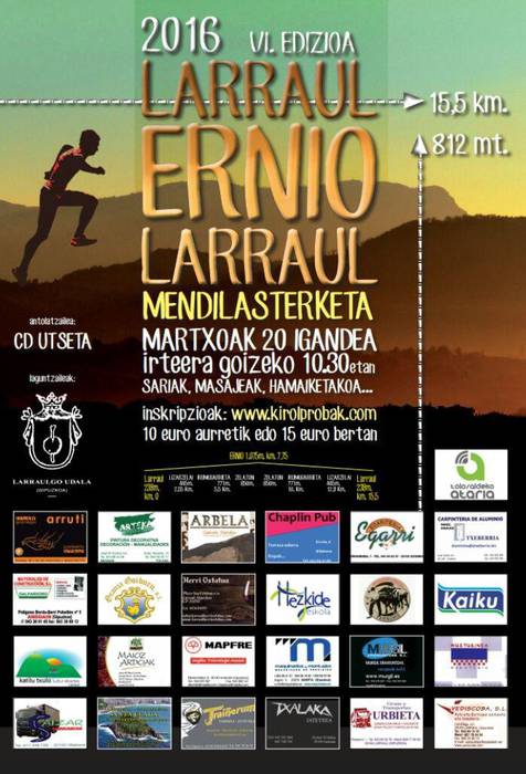 VI. Larraul-Ernio-Larraul lasterketa, martxoaren 20an