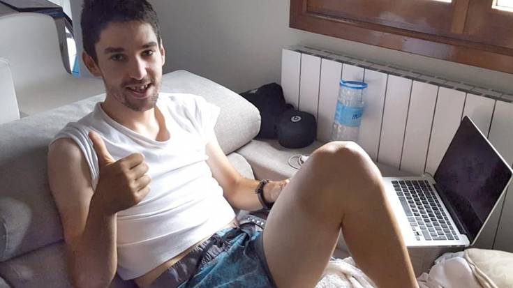 Zutik jartzeko egunak zenbatzen ari da Mikel Iturria txirrindularia
