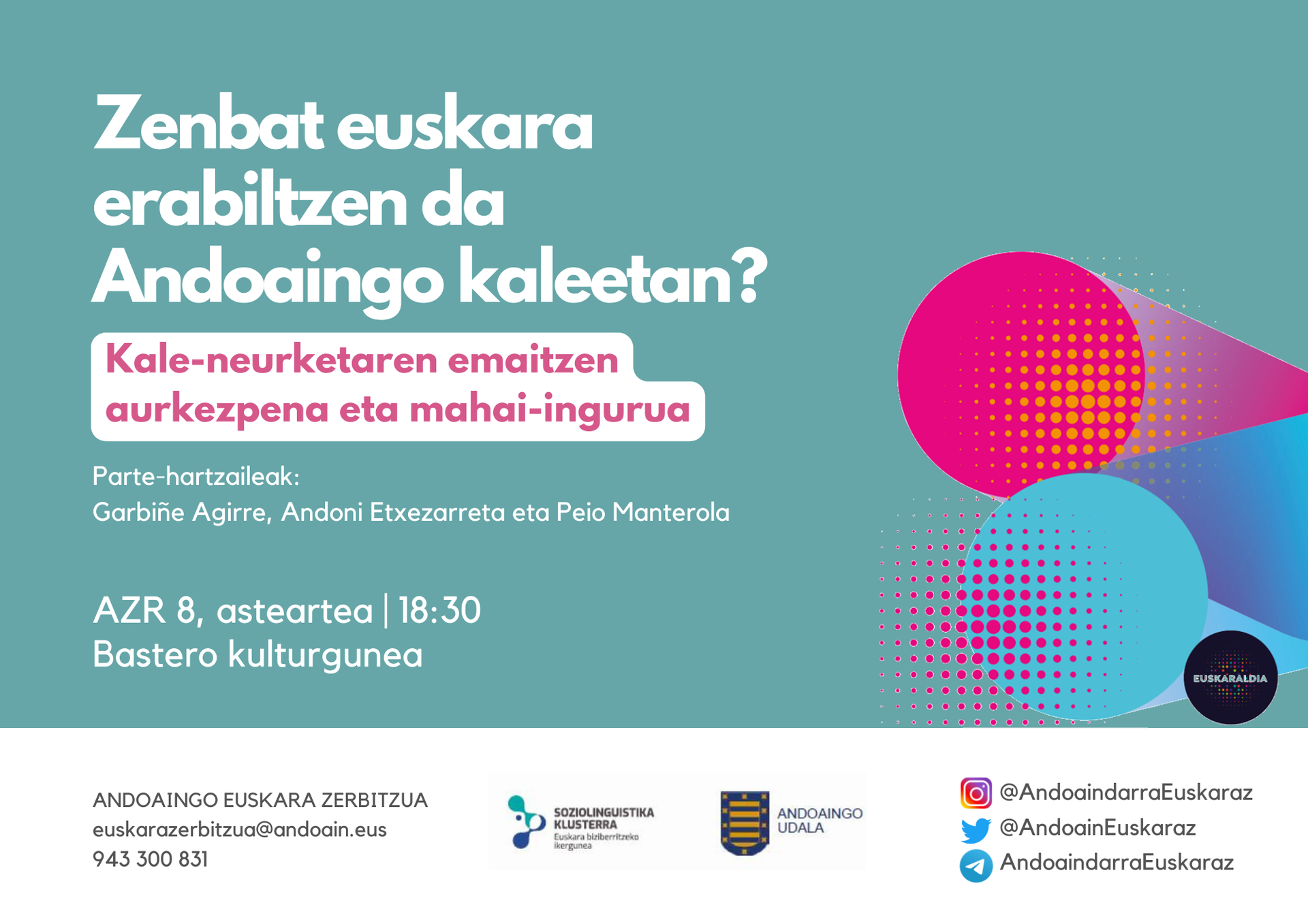Zenbat euskara erabiltzen da Andoaingo kaleetan?