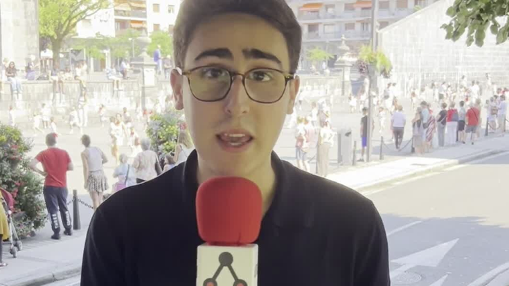 Haur entzierroa Goikoplazan, San Fermin egunez