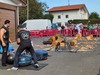 Xoxokan Telleria eta Etxeberria harrijasotzaileak eta Gabirondo eta Mugertza aizkolariak, proba konbinatuan