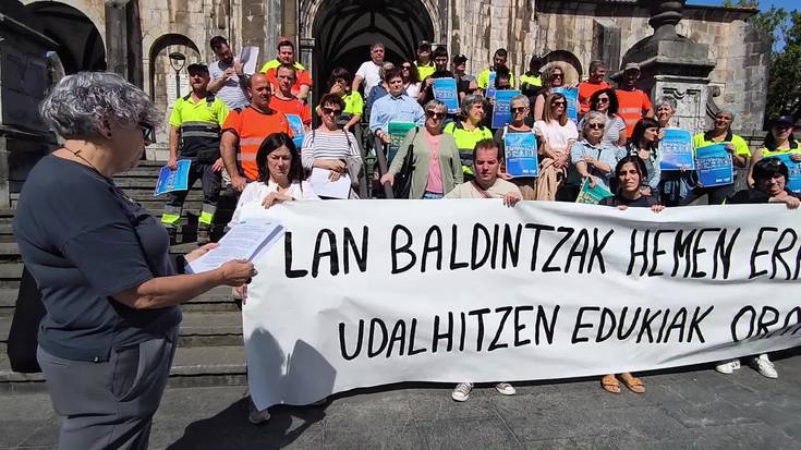 Andoaingo udaleko langileen lan-uztea, EUDELi lan baldintzak hobetzea eskatzeko