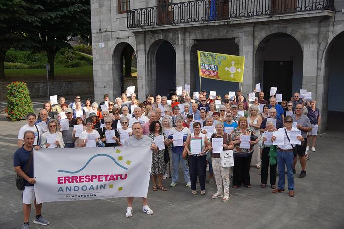 Aldundiaren "Lazoaren" proiektuari errekurtsoa aurkeztu diote hainbat herritarrek, Errespetatu Andoain-ekin batera