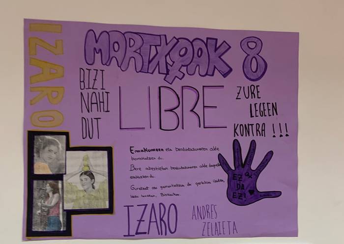 Izaro Andresi buruzko murala garaile, Gaztelekuko lehiaketan