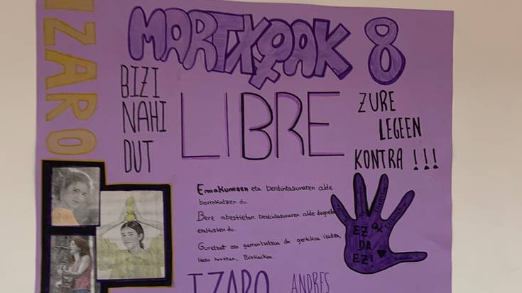 Izaro Andresi buruzko murala garaile, Gaztelekuko lehiaketan