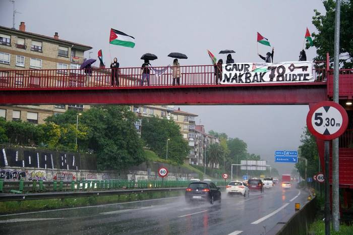 Palestinarrak beren lurretatik kanporatze-hasieraren 78. urteurrena gogoratu dute