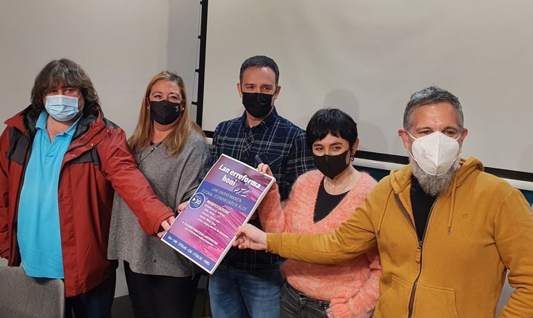 ELA, Steilas, ESK, Etxalde, Hiru eta LAB sindikatuek manifestazio bateratuak egingo dituzte `Lan Erreforma honi, ez´ lelopean