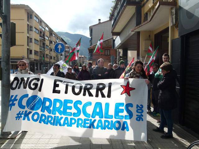 "Correscales Korrika Prekarioa" Villabonan barrena