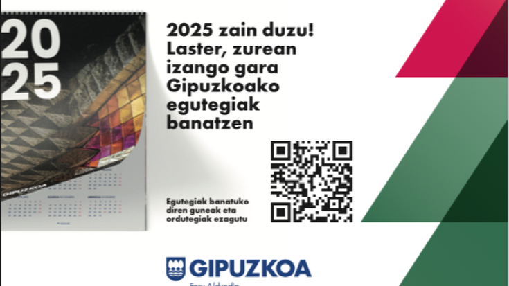 Foru Aldundiak 2025eko egutegiaren 40.000 ale banatuko ditu Gipuzkoan