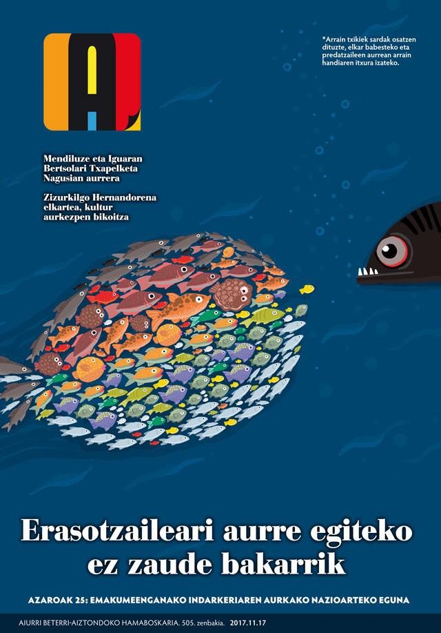 Aiurri aldizkariaren 505 zenbakia, harpidedunen etxeetara banatzear