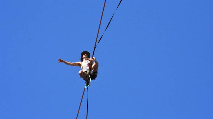 Slackline ikusgarria, Elizmendiko Santa Krutz jaietako aurtengo berrikuntza
