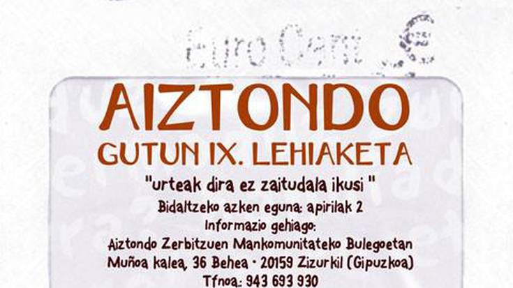 Aiztondoko IX. Gutun Lehiaketa