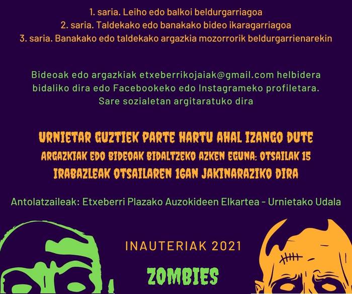 Etxeberriako Jai Batzordeak lehiaketa abiatu du, herrikide guztiei zuzenduta