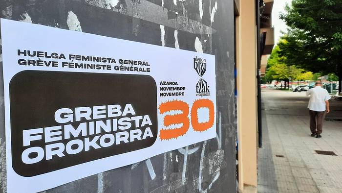 Greba Feminista Orokorrera batzeko deia egin du herriko Bagara talde feministak